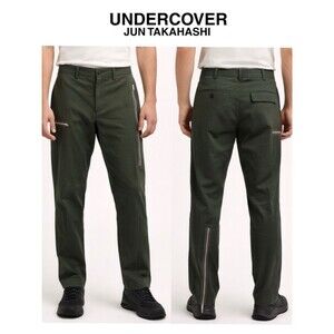 NWT Undercover Jun Takahashi Multi Zip Trousers 3 Khaki Green UC1C4501-2 Japan